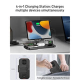 4 In 1 Wireless Charger For Apple Devices Charging Station For Iphone 16 Pro Max/15/14, Airpods Pro 2, Ipad, Iwatch Series 8/9/10