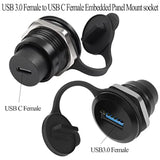Usb 3.0 To Usb C Embedded Threaded Fixed Adapter 5Gbps Usb 3.0 Female To Usb C