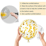 60-Pack Yellow White Gold Confetti Balloons – 12" Balloons for Sunflower or Bee Theme Party