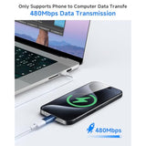 Mfi Certified 27W Usb C To Lightning Adapter (4 Pack) - Fast Charging Data Sync, Lightning To Usb Type C Cable Adapter For Iphone14/13/12 Series, Ipad, Airpods, With Anti-Lost Loop, Not For Audio/Otg