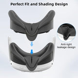 Deluxe 5 In 1 Silicone Accessories For Meta Quest 3, Vr Protective Case Set, Controller Grip Cover, Vr Shell Cover, Face Cover, Gifts For Christmas & Halloween (Phantom)