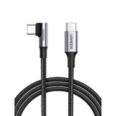 UGREEN Right Angle USB C to USB C Cable, 100W Type C 90 Degree Fast Charging Cable Compatible with iPhone 17/17 Plus/17 Pro/16, MacBook Pro 2022, iPad Pro 2022, Dell XPS, Samsung Galaxy S25/S24, 6.6FT