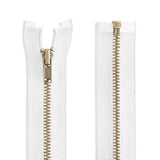 24" Nylon Coil White Zipper 24 Inch Separating Zipper White 24 Inch Se