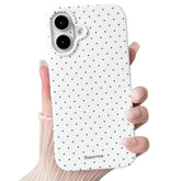 Compatible For Iphone 16 Case Cute Aesthetics Polka Dot Design For Girls Women Soft Tpu Shockproof More Protective Girly For Iphone 16 Case-White