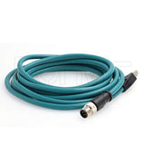 M12 4-Pin Male To Rj45 E4 Plug High Flex Cat5E Industrial Ethernet Cable Dynam
