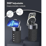 Bluetooth Speaker, Magnetic Wireless Charger, Bluetooth Speakers With Night Light, 2 In 1 Wireless Charging Station For Iphone 15/14/13/12 Series, Airpods Pro/3/2?Gift Ideal?