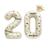 40in White Foil Number 20 Balloon for 20th Birthday Party Decorations