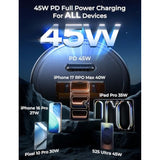 67.5W USB-C Car Charger, Dual Port Fast Charging for iPhone 15/14/13 & Galaxy