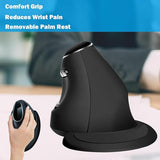 Ergonomic Vertical Mouse: 2.4G Bluetooth Dual Mode Optical Computer Mice,Wireless Rechargeable Mouse With Removable Palm Rest,Compatible With Windows And Mac Os (V638 Dual Mode)