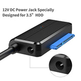 Cablecc Angled SATA 22 Pin to USB3.0 Adapter Cable for 2.5" 3.5inch Hard Disk