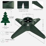Christmas Tree Stand, Xmas Tree Base Stand, Christmas Tree Holder For Real Trees, Fits Up To 8Ft Real And Artificial Trees, Green