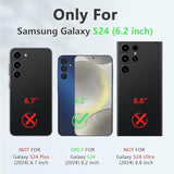 Wireless Charging Case For Galaxy S24, Upgraded 10000Mah Rechargeable Portable Charging Case Compatible With Galaxy S24 5G (6.2 Inch) With Carplay Extended Battery Pack Charger Power Case (Black)