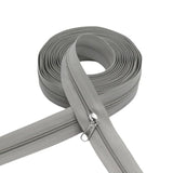 #3 Grey Nylon Coil Zippers By The Yard Bulk 10 Yards With 25Pcs Slider