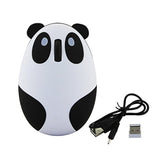 Panda Wireless Mouse, Cute Animal Mini Usb 2.4G Rechargeable Optical Mice Cartoon Computer Mouse With A Usb Receiver For Computer Laptop Pc Office Kids Children Girls Gift (Wireless-White)