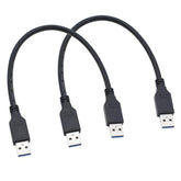 Short Usb To Usb Cable 1 Ft, Usb 3.0 Type A Male To Male Charging And Data Tra