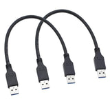 Short Usb To Usb Cable 1 Ft, Usb 3.0 Type A Male To Male Charging And Data Tra