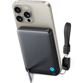 For Magsafe Portable Charger, 45W Slimmest 10000Mah Magnetic Power Bank, Qi2 Certified, With Lanyard Usb C Cable & Kickstand, Magsafe Compatible Battery Pack For Iphone 16 15 14 13 Series Airpods