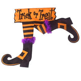 Happy Halloween Garden Flag Trick or Treat Witch Feet Double Sided Yard Outdoor Decor