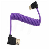 Hdmi To Hdmi 4K 8K 60P Cable Right Angle Braided Coiled For Panasonic Sony Can