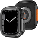 2 In 1 Metal Case Compatible With Apple Watch Series 6/5/4/Se 3 2 1 44Mm With Back Cover, Rugged Shockproof Protective Bumper Cover For Iwatch 44Mm, Black