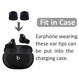 6 Pairs Double Flange Compatible With Beats Studio Buds + / Fit Pro Ear Tips, S/M/L Replacement Noise Isolation Silicone Eartips Earbuds Fit In Case For Beat Studio Buds - 2 Flange Black