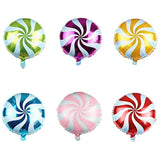 10 Pack Candy Foil Balloons Sweet Spiral Mylar Balloon Set Party Birthday Decorations