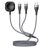Apple Watch Charger Multi Charging Cable 6Ft, Nylon Braided Usb Am Port To Lightning Type C Usb C Cord Iwatch Magnetic Wireless Charger 3 In 1 Charging Wire For Apple Iphone Android Phone And Iwatch