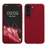 Samsung Galaxy S22 Case Compatible with kwmobile TPU Silicone Phone Cover Rhubarb Red