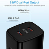 25W Usb C Fast Charger Block For Samsung Galaxy Z Fold Z Flip 7/A17 5G A36 A16 A56/S25 Fe/S25 Ultra/S25 Plus/S25/S24 Fe,Pixel,Android Phone Charger Box Cube Brick 6Ft Type C To Type C Charging Cable