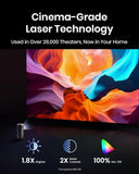 Capsule 3 Laser, Outdoor Portable Mini Wi-Fi Smart Tv Projector, Upgraded With Google Tv, Official Netflix, Dolby Digital, 120 Inches Screen And 2.5H Built-In Battery