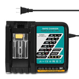 14.4V 18V 6.5A Rapid Charger Compatible With Makita 18V Battery Charger Bl1860B 6.0Ah Bl1850B 5.0Ah Bl1840B 4.0Ah Bl1830B 3.0Ah Replacement For Makita 18V Dc18Rd Fast Charger