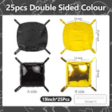 25pcs Black Gold Square Foil Balloons Backdrop for 2026 New Year & Party Decor