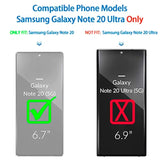 Heavy Duty Shockproof Rugged Defender Protective Case for Samsung Galaxy Note 20 5G, 3 in 1 Bumper Cover, Black