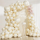 118Pcs Pearl Balloon Arch Kit White and Ivory Wedding, Bridal Shower and Party Decorations