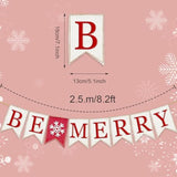 Christmas Burlap Banner Be Merry Banner Pre-Assembled Red White Xmas Bunting Garland Celebration Hanging Decorations For Holiday Home Decoration