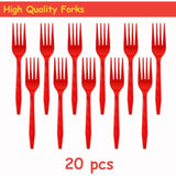 80 Pcs Red Cartoon 3Rd Birthday Party Plates, Young Wild And Three Dessert Plates Napkins Tableware Kit For Boys Three Years Old Birthday Party Decorations - 20 Guests