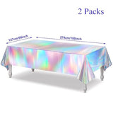 2PCS Iridescent Tablecloths (54"x108") for Undersea Theme Parties