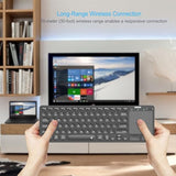 Universal Backlit 7-Colors Bluetooth Touch Tv Keyboard With Easy Media Control And Build-In Touchpad For Tv-Connected Computer, Smart Tv, Desktop, Laptop, Ipad, Surface, Tablet, Htpc