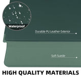 14 Inch Laptop Sleeve Case Pu Leather Case Compatible With New Macbook Pro 14 2021/Huawei Matebook 14 2021/Hp Chromebook 14'' /Dell Latitude 14/13.5'' Surface Laptop 3, Sleeve Pouch Dark Green