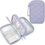 Tech Pouch - Lightweight Electronics Organizer Travel Case, Double Layers Cable Organizer, All-In-One Storage Bag For Charger, Cord, Phone, Flash Drive, Accessories