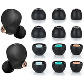 Silicone Ear Tips Replacement For Sony Xba Mdr Wf Earphones, Compatible With Wf-1000Xm4,1000Xm3, C500,Sp800N Earbuds Tips Eartips Ear Caps, Fit In Case, S/M/L 3 Size 6 Pairs,Silicone Black