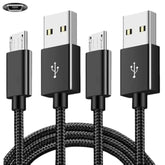 2 Pack 6.6Ft Ps4 Controller Charging Cable, Micro Usb Nylon Charger Data Sync Cord, Suitable For Playstation 4, Xbox One S/X Controller And More (Black)