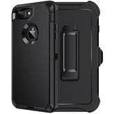 For Iphone 8 Plus/7 Plus Case, Belt-Clip Holster Case, Built-In Screen Protector,Shockproof 3-Layer Full Body Protection Rugged Heavy Duty Hard Cover For Iphone 8+/7+ 5.5 Inch,Black