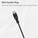 4 Pack Rca Female To Speaker Wire, Rca Female Plug Adapter Connector To Bare W