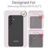 Purple Crystal Clear Flower Pattern Case for Samsung Galaxy S25 FE