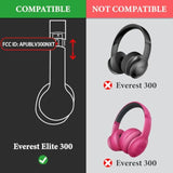 Geekria QuickFit Replacement Ear Pads for JBL Everest Elite 300, V300NXT Headphones Ear Cushions, Repair Parts (Black)