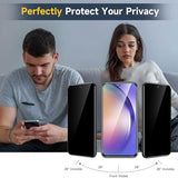 2 Pack for Galaxy A55 / A35 5G Privacy Screen Protector, Tempered Glass Anti-Spy Private Film, Anti-Scratch Bubble Free Case Friendly Easy