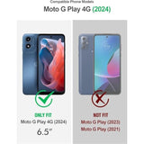 Compatible With Motorola Moto G-Play-2024 Case Rose Gold | Glitter Bling Sparkly Floating Liquid Cute Phone Cover With Tempered Glass Screen Protector/Ring Holder/Diamond Wrist Strap Lanyard