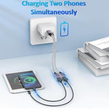 2025 Upgraded,Usb Splitter 1 In 2 Out Cable,Double Usb Port Extender Power Split Adapter,Data & Charger Cord Extension Adapter Cable-25 Cm (Data And For Charging But Wouldn'T Work With Carplay