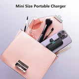 2-Pack 5000mAh Mini PD Fast Charging Power Bank LCD Black White for iPhone